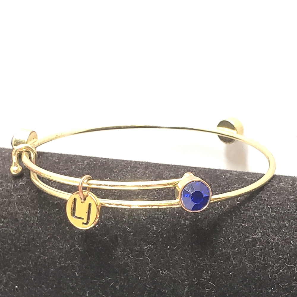 Unique LJ Blue Crystal Charm Bracelet